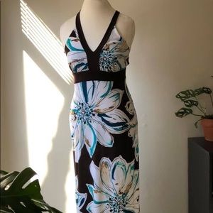 En Focus studio floor length dress halter top sz 8